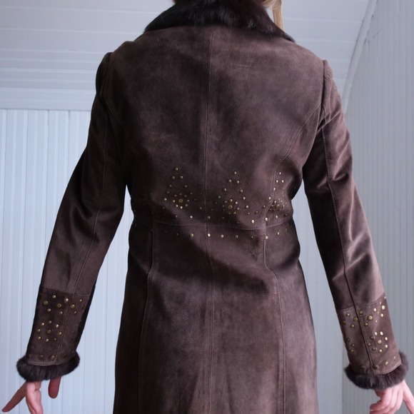 SOLD ✨ please do not purchase ✨Y2K Willi Smith boho brown suede leather coat - Picture 3 of 12
